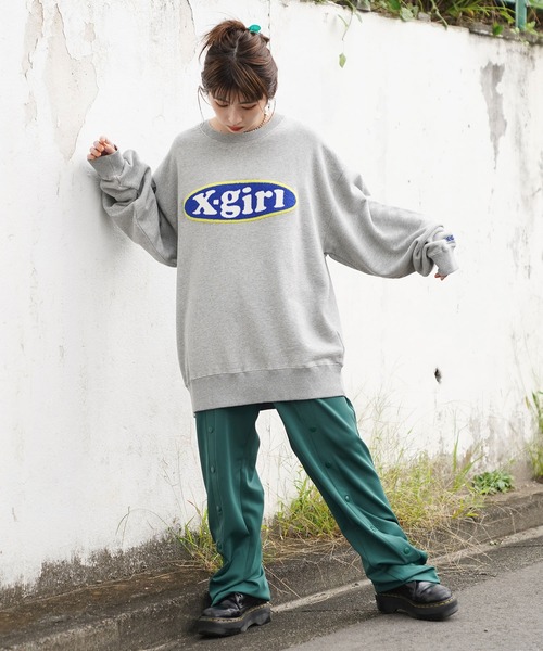 X-girl(エックスガール)の「JERSEY TRACK PANTS(その他パンツ・レディース・ベージュ/ブラック/グリーン・S/XS/M)」の12枚目の写真