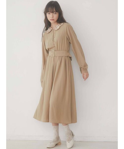 merry jenny（メリージェニー）の「スカラップカラーワンピース（ワンピース・レディース・ダークグリーン/ベージュ/ブルー・FREE）」の19枚目の写真