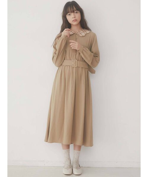 merry jenny（メリージェニー）の「スカラップカラーワンピース（ワンピース・レディース・ダークグリーン/ベージュ/ブルー・FREE）」の20枚目の写真