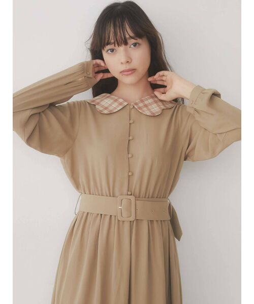 merry jenny（メリージェニー）の「スカラップカラーワンピース（ワンピース・レディース・ダークグリーン/ベージュ/ブルー・FREE）」の22枚目の写真