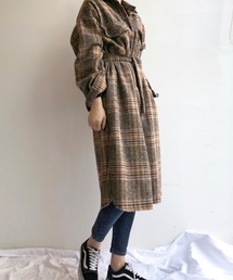 DAY CLOSET | レディース アレンジベルト付きチャック柄ボックスプリーツ切り替えシャツワンピース(シャツワンピース)
