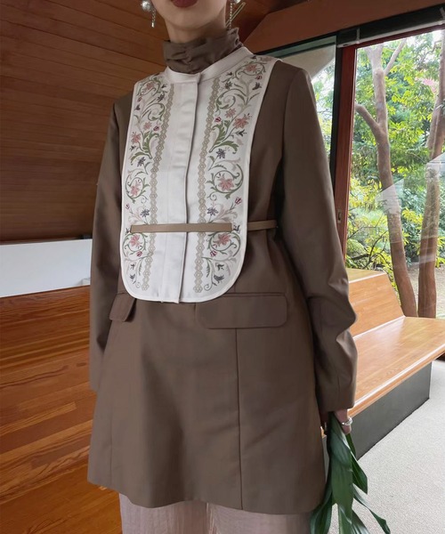 Ameri(アメリ)の「VINTAGE LIKE APRON VEST(ベスト・レディース・ブラック/アイボリー・FREE)」の4枚目の写真