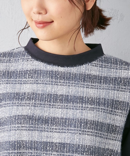 DECOY SINCE 1981(デコイシンスイチキュウハチイチ)の「フロントチェックプルオーバー(Tシャツ/カットソー・レディース・ブラック/ベージュ/ブルー・LL/M/L)」の7枚目の写真