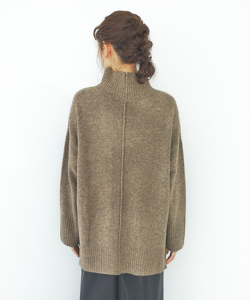 abahouse mavie(アバハウスマヴィ)の「ストレッチ混ふわタートルネック(ニット/セーター・レディース・ライトブルー/アイボリー/ダークベージュ/ラベンダー/ブラック/ブラウン系その他・フリー)」の10枚目の写真