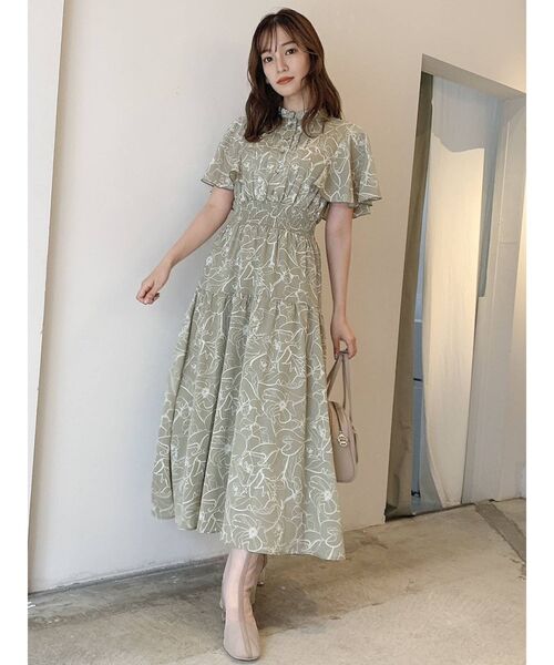 海外輸入 バックリボンプリントワンピース ワンピース Dazzlin ダズリン のファッション 正規販売代理店 Arenatheatre Net