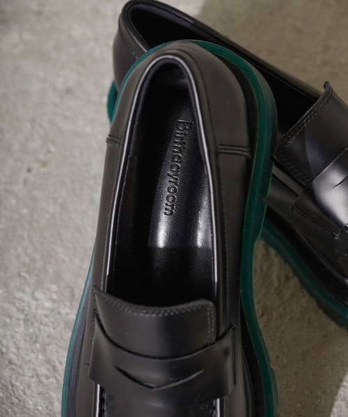 Birthday room（バースデイルーム）の「グリーンソールローファー（ローファー・レディース・ブラック・MEDIUM/LARGE/SMALL）」の6枚目の写真