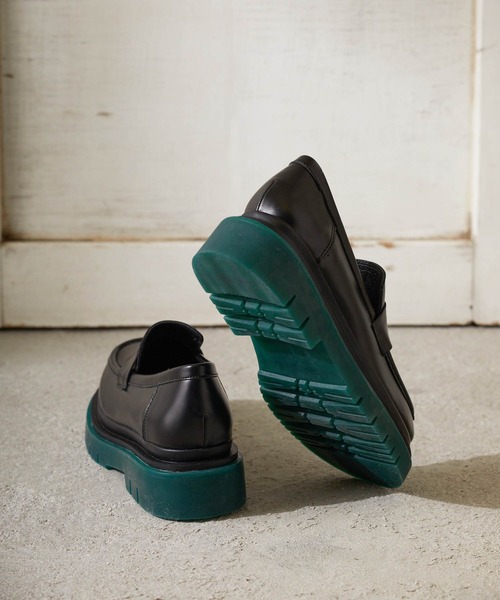 Birthday room（バースデイルーム）の「グリーンソールローファー（ローファー・レディース・ブラック・MEDIUM/LARGE/SMALL）」の9枚目の写真