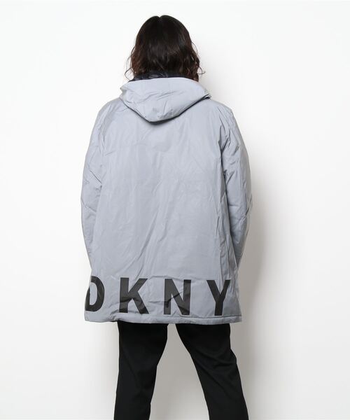 DKNY/ダナキャランニューヨーク】ARCTIC CLOTH HOODED LOGO PARKA(UN)-