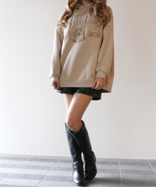 one way(ワンウェイ)の「【oneway Jeans】MICHIGAN刺繍ロゴパーカー(パーカー・メンズ・ブラック/ベージュ/レッド/ブルー/グリーン・FREE)」の22枚目の写真