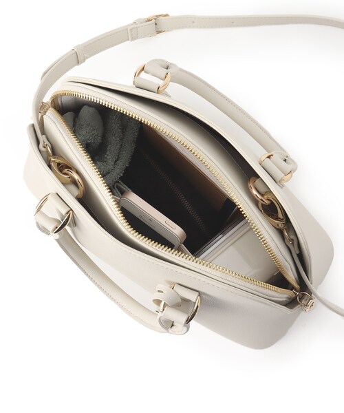 UNTITLED（アンタイトル）の「◆ミニボストンバック（ショルダーバッグ・レディース・ブラック/サンドベージュ/ナチュラル・00）」の10枚目の写真