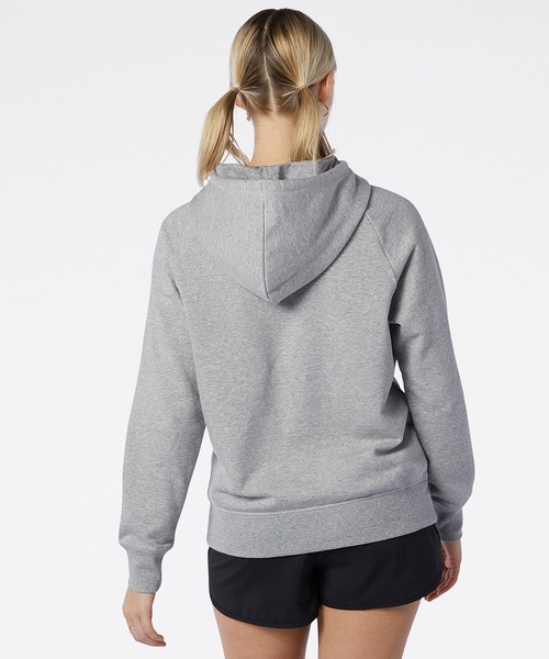 NEW BALANCE(ニューバランス)の「Essentials スタックドロゴ フーディー(パーカー・レディース・ホワイト/ライトブルー/ライトパープル/ネイビー/グレー/ブラック・SMALL/MEDIUM/LARGE)」の9枚目の写真