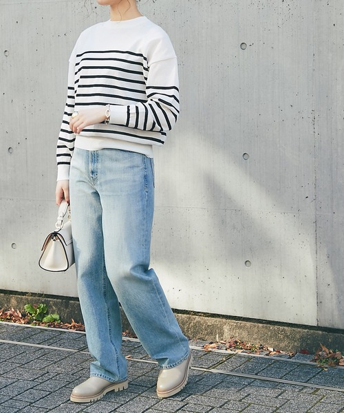 RIVE DROITE（リヴドロワ）の「パネルボーダーニット（ニット/セーター・レディース・オフホワイト/ブラック・FREE）」の22枚目の写真