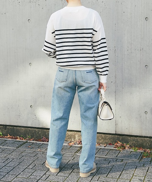 RIVE DROITE（リヴドロワ）の「パネルボーダーニット（ニット/セーター・レディース・オフホワイト/ブラック・FREE）」の20枚目の写真