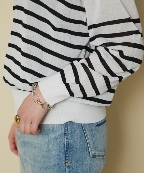 RIVE DROITE（リヴドロワ）の「パネルボーダーニット（ニット/セーター・レディース・オフホワイト/ブラック・FREE）」の19枚目の写真