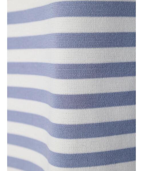 Green　Parks（グリーンパークス）の「ポンチボーダー袖ボリュームプルオーバー＊（Tシャツ/カットソー・レディース・ネイビー/サックスブルー/イエロー・FREE）」の15枚目の写真