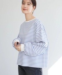 Green　Parks | ポンチボーダー袖ボリュームプルオーバー＊(Tシャツ/カットソー)