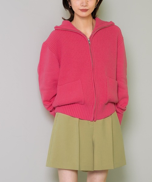 KBF(ケイビーエフ)の「スタンドカラーカーディガン(ニット/セーター・レディース・ピンク/ブルー系その他/ライトベージュ・ONE)」の18枚目の写真