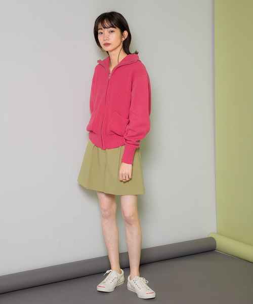 KBF(ケイビーエフ)の「スタンドカラーカーディガン(ニット/セーター・レディース・ピンク/ブルー系その他/ライトベージュ・ONE)」の22枚目の写真