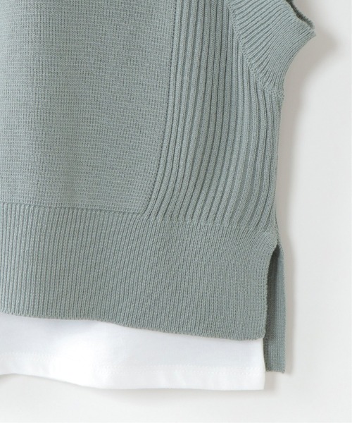 ikka(イッカ)の「【キッズ】【親子リンク】ニットベストアンサンブル(120~160cm)(ベスト・キッズ・ライム/スモークグレー・120/130/140/150/160)」の8枚目の写真