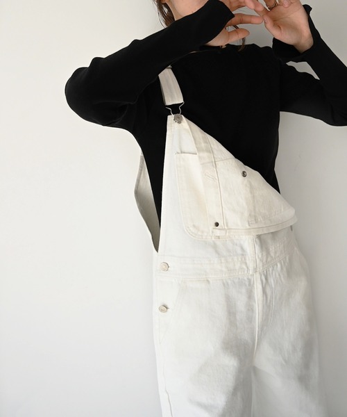 CANAL JEAN（キャナルジーン）の「RED CHOP WORKS(レッドチョップワークス) リブボートネックロングTシャツ（Tシャツ/カットソー・レディース・ホワイト/ブラック/イエロー/グリーン/クリーム・38）」の11枚目の写真