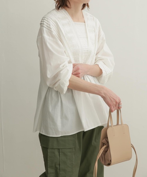 URBANRESEARCHDOORSピンタックレースブラウス