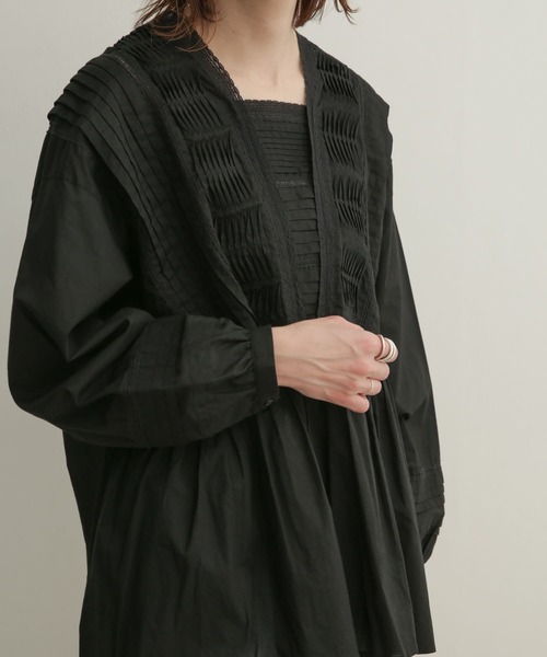 URBANRESEARCHDOORSピンタックレースブラウス