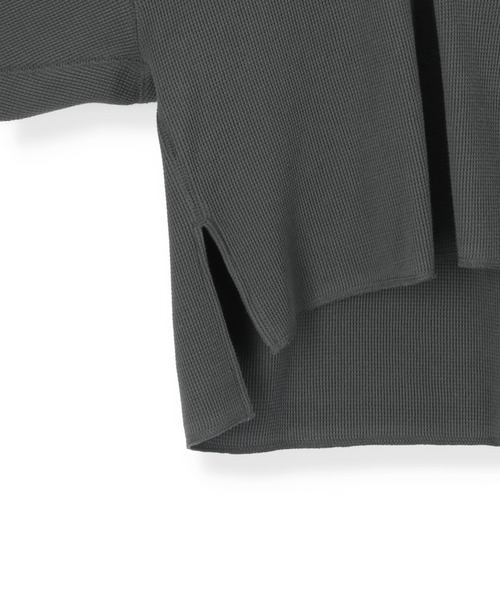 ADAM ET ROPE'(アダムエロペ)の「【サステナブル】COTTON USA サーマルプルオーバー(Tシャツ/カットソー・レディース・ホワイト/チャコールグレー/ライトグリーン・FREE)」の11枚目の写真