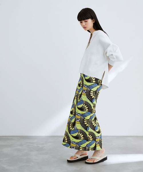 ADAM ET ROPE'(アダムエロペ)の「【サステナブル】COTTON USA サーマルプルオーバー(Tシャツ/カットソー・レディース・ホワイト/チャコールグレー/ライトグリーン・FREE)」の7枚目の写真