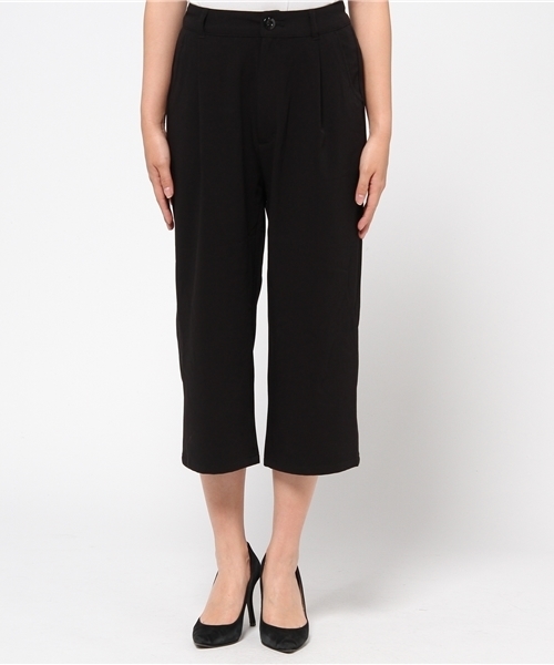 WEGO（ウィゴー）の「WEGO/クロップドワイドパンツ（その他パンツ・レディース・ブラック/杢グレー/ブルー系その他・FREE）」の10枚目の写真