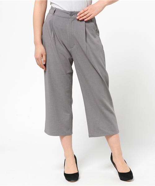 WEGO（ウィゴー）の「WEGO/クロップドワイドパンツ（その他パンツ・レディース・ブラック/杢グレー/ブルー系その他・FREE）」の15枚目の写真