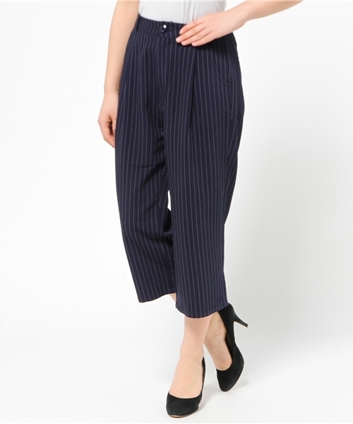 WEGO（ウィゴー）の「WEGO/クロップドワイドパンツ（その他パンツ・レディース・ブラック/杢グレー/ブルー系その他・FREE）」の14枚目の写真