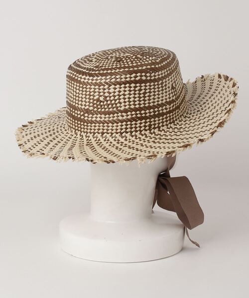 yield(イールド)の「【Lovable】Bosa Pattern PaperHat LCA-M27574(ハット・レディース・ブラック/オリーブ/アイボリー/ブラウン・FREE)」の5枚目の写真