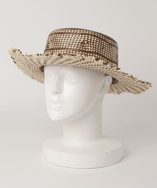 yield(イールド)の「【Lovable】Bosa Pattern PaperHat LCA-M27574(ハット・レディース・ブラック/オリーブ/アイボリー/ブラウン・FREE)」の6枚目の写真