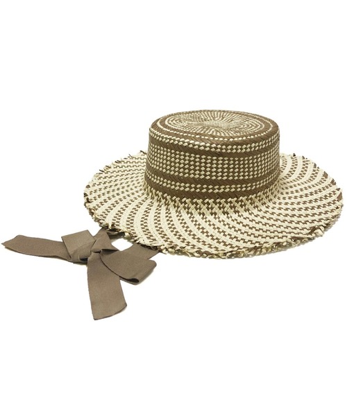 yield(イールド)の「【Lovable】Bosa Pattern PaperHat LCA-M27574(ハット・レディース・ブラック/オリーブ/アイボリー/ブラウン・FREE)」の3枚目の写真
