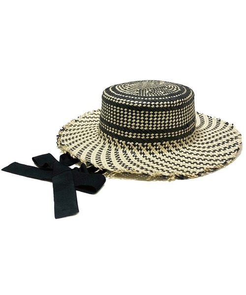 yield(イールド)の「【Lovable】Bosa Pattern PaperHat LCA-M27574(ハット・レディース・ブラック/オリーブ/アイボリー/ブラウン・FREE)」の1枚目の写真