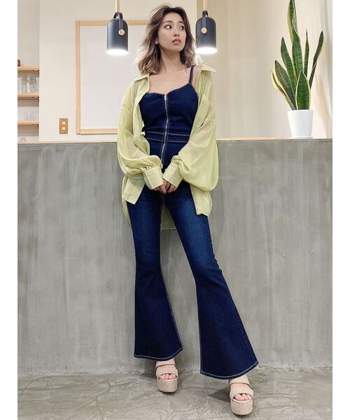 GYDA（ジェイダ）の「SHINY LOOSE シャツ（シャツ/ブラウス・レディース・オフホワイト/イエロー/ミント・FREE）」の11枚目の写真