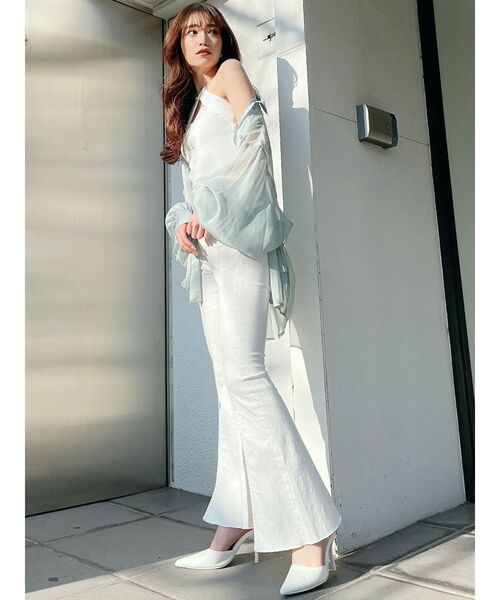 GYDA（ジェイダ）の「SHINY LOOSE シャツ（シャツ/ブラウス・レディース・オフホワイト/イエロー/ミント・FREE）」の5枚目の写真