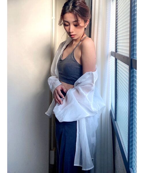 GYDA（ジェイダ）の「SHINY LOOSE シャツ（シャツ/ブラウス・レディース・オフホワイト/イエロー/ミント・FREE）」の12枚目の写真