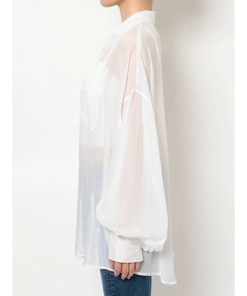 GYDA（ジェイダ）の「SHINY LOOSE シャツ（シャツ/ブラウス・レディース・オフホワイト/イエロー/ミント・FREE）」の16枚目の写真