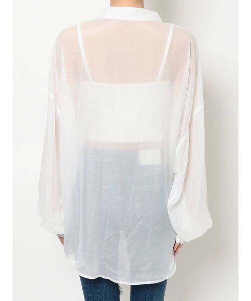 GYDA（ジェイダ）の「SHINY LOOSE シャツ（シャツ/ブラウス・レディース・オフホワイト/イエロー/ミント・FREE）」の15枚目の写真