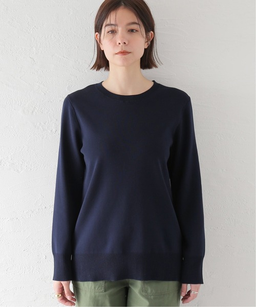 JOURNAL STANDARD（ジャーナルスタンダード）の「ハイツイストコットンロングスリーブプルオーバー（ニット/セーター・レディース・ブラック/ネイビー/ブルー・FREE）」の10枚目の写真