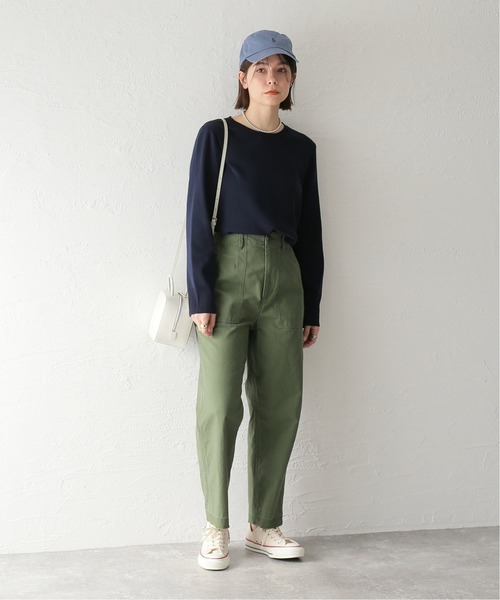 JOURNAL STANDARD（ジャーナルスタンダード）の「ハイツイストコットンロングスリーブプルオーバー（ニット/セーター・レディース・ブラック/ネイビー/ブルー・FREE）」の6枚目の写真