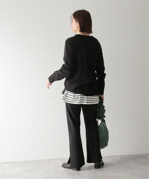 JOURNAL STANDARD（ジャーナルスタンダード）の「ハイツイストコットンロングスリーブプルオーバー（ニット/セーター・レディース・ブラック/ネイビー/ブルー・FREE）」の5枚目の写真