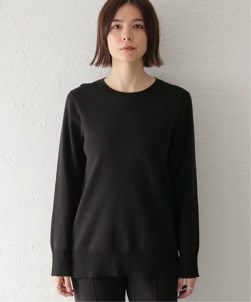 JOURNAL STANDARD（ジャーナルスタンダード）の「ハイツイストコットンロングスリーブプルオーバー（ニット/セーター・レディース・ブラック/ネイビー/ブルー・FREE）」の19枚目の写真