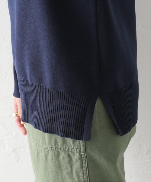 JOURNAL STANDARD（ジャーナルスタンダード）の「ハイツイストコットンロングスリーブプルオーバー（ニット/セーター・レディース・ブラック/ネイビー/ブルー・FREE）」の17枚目の写真