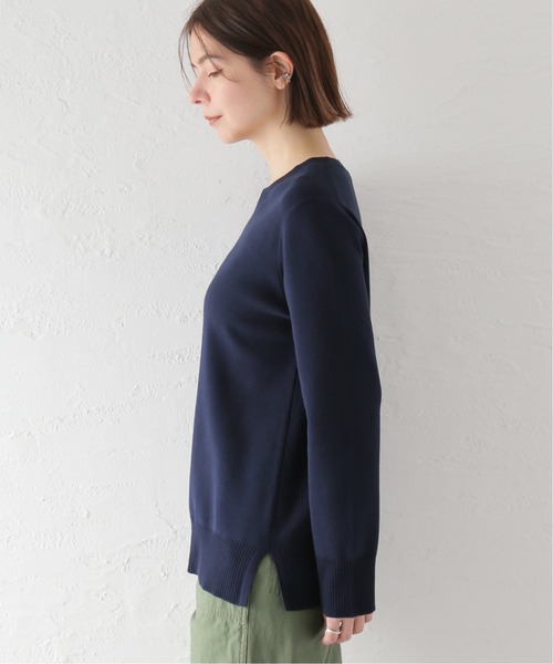 JOURNAL STANDARD（ジャーナルスタンダード）の「ハイツイストコットンロングスリーブプルオーバー（ニット/セーター・レディース・ブラック/ネイビー/ブルー・FREE）」の11枚目の写真