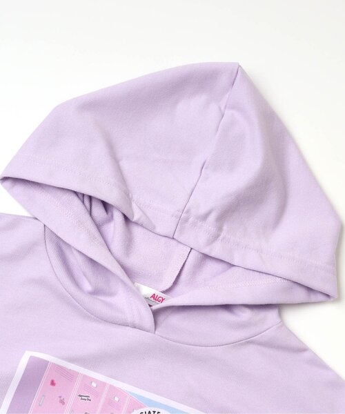 algy(アルジー)の「エモプリントフードワンピ(ワンピース・キッズ・ブラック/ミント/ラベンダー・MEDIUM/SMALL/X-SMALL/XX-SMALL)」の7枚目の写真