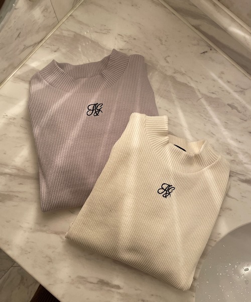 ANDGEEBEE（アンジービー）の「オーバーロックリブトップス（その他トップス・レディース・アイボリー/グレー・MEDIUM）」の6枚目の写真