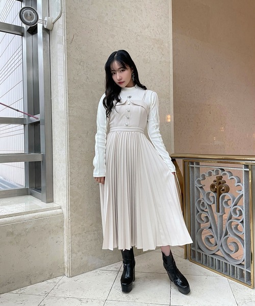 ANDGEEBEE（アンジービー）の「オーバーロックリブトップス（その他トップス・レディース・アイボリー/グレー・MEDIUM）」の8枚目の写真