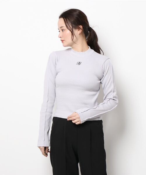 ANDGEEBEE（アンジービー）の「オーバーロックリブトップス（その他トップス・レディース・アイボリー/グレー・MEDIUM）」の21枚目の写真